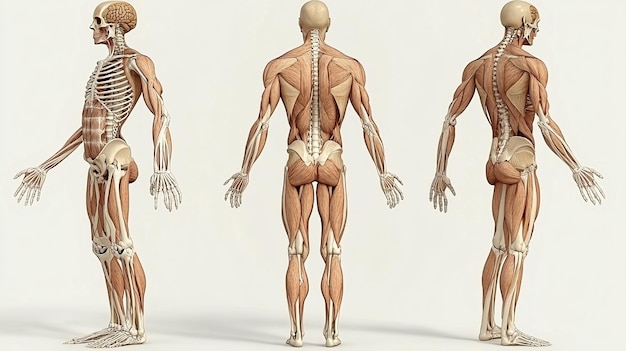 Human Anatomy Musculoskeletal System Detailed 3D R 398301151