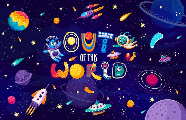 Space Quote Out Of This World With Alien UFO 144935826